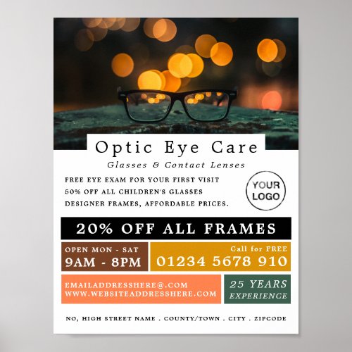Black Frames Optician Technical Practitioner Poster
