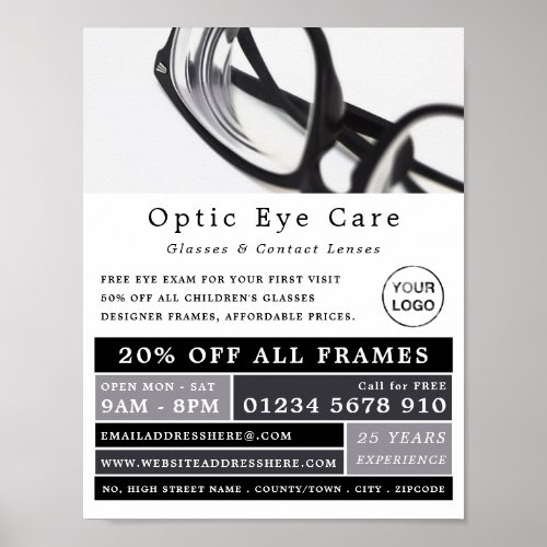 Black Frames Optician Technical Practitioner Poster