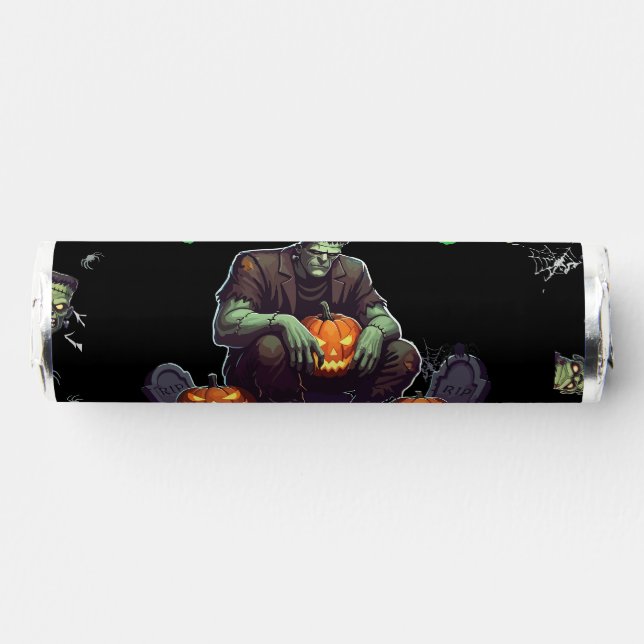🖤 Black Frankenstein Candy Favor 🎃💀 (Front)