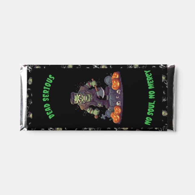 🖤 Black Frankenstein Candy Favor 🎃💀 Hershey Bar Favors (Front)