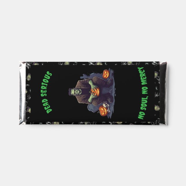🖤 Black Frankenstein Candy Favor 🎃💀 Hershey Bar Favors (Front)