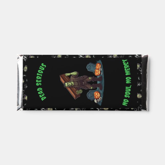🖤 Black Frankenstein Candy Favor 🎃💀 Hershey Bar Favors (Front)