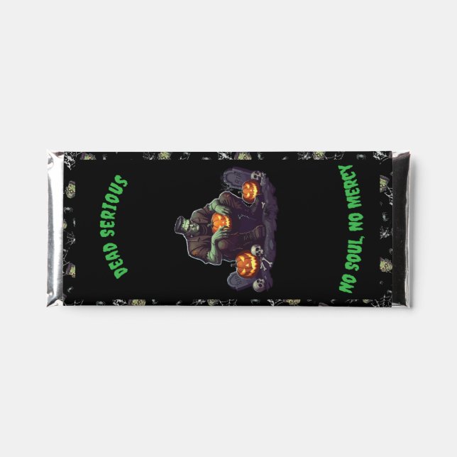 🖤 Black Frankenstein Candy Favor 🎃💀 Hershey Bar Favors (Front)