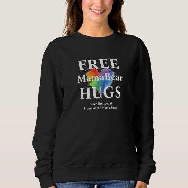 Black Free Hugs Sweatshirt - no hood (Front)