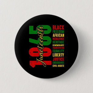 Black Freedom African Resilience Remembrance Junet Button