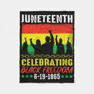 Black Freedom June 19 1865 Juneteenth African Amer Fleece Blanket