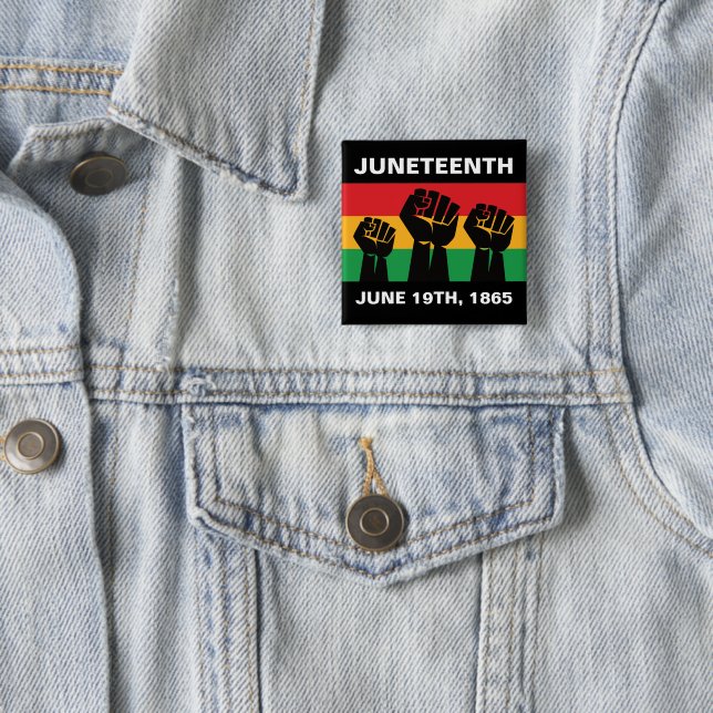 Black freedom Juneteenth African American pride Button (In Situ)