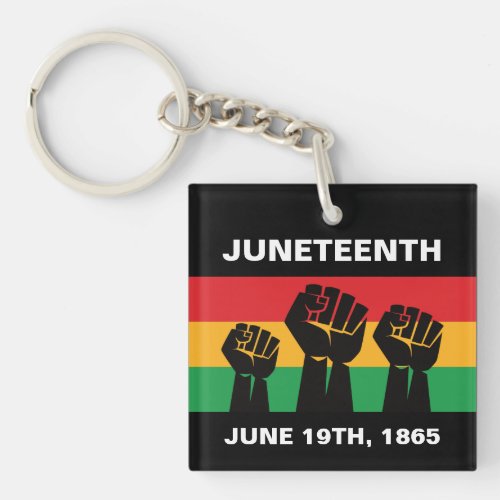 Black freedom Juneteenth African American pride Keychain