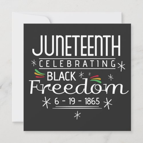 Black Freedom Juneteenth Invitation