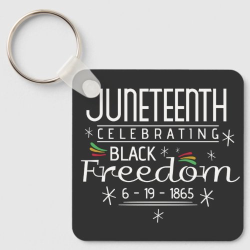 Black Freedom Juneteenth Keychain