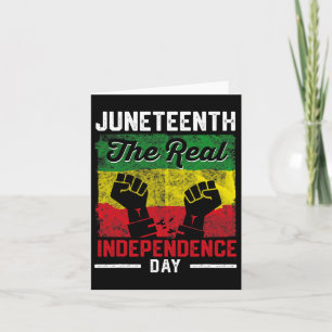 Black Freedom Juneteenth Real Independence Freedom Card