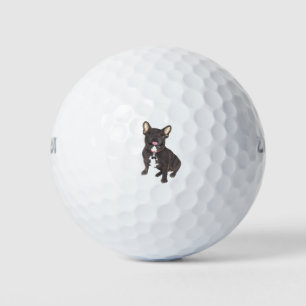 Black French Bulldog Collection Golf Balls