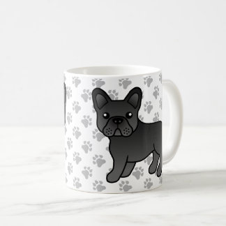 Black French Bulldog Cute Cartoon Dog Coffee Mug