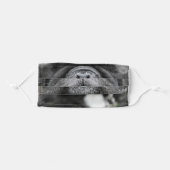 Black French Bulldog Dog Bottom Face Adult Cloth Face Mask (Front, Folded)