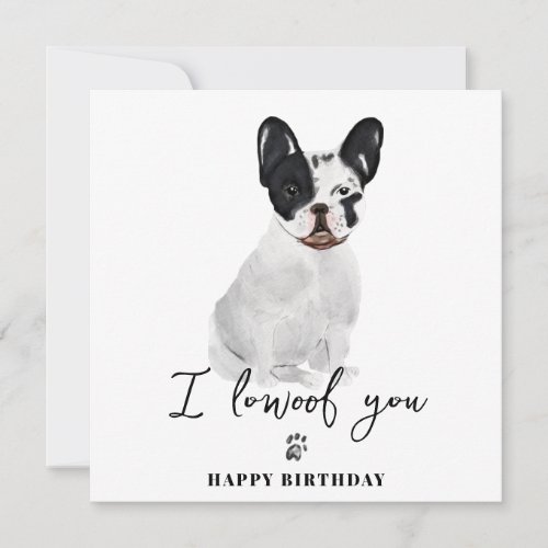 Black French Bulldog Dog Mum Puppy Pets Birthday Card