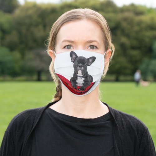 Black French Bulldog Face Mask For Her