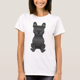 Black French Bulldog / Frenchie Breed Dog Design T-Shirt