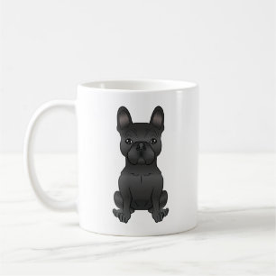 Black French Bulldog / Frenchie Cute Cartoon Dog Coffee Mug