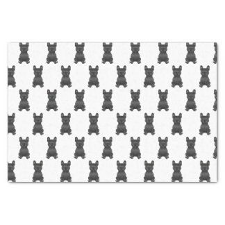 Black French Bulldog / Frenchie Dog Pattern Tissue Paper