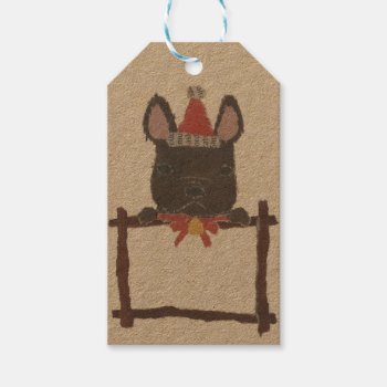 Black French Bulldog  Frenchie Gift Tags by BlessHue at Zazzle
