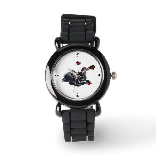 Black French Bulldog Ladybug Watch