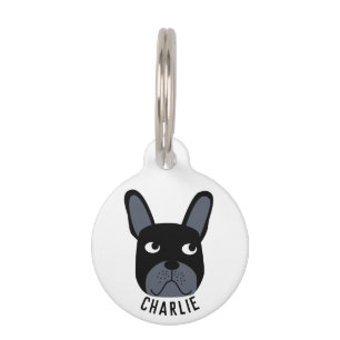 Black French Bulldog Pet ID Tag