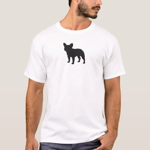 Black French Bulldog Silhouette  Frenchie Dog T_Shirt