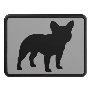 Black French Bulldog Silhouette Frenchie Dog Tow Hitch Cover by jennsdoodleworld at Zazzle