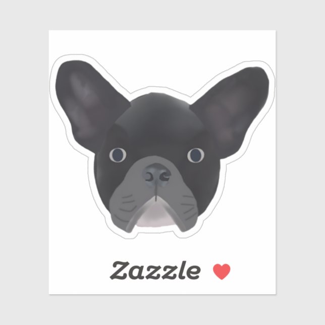 Black French Bulldog Sticker (Sheet)