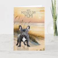 Black French Bulldog Sunset Beach Mother's Day