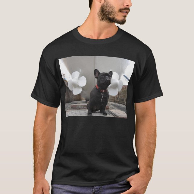 Black French Bulldog T-Shirt (Front)