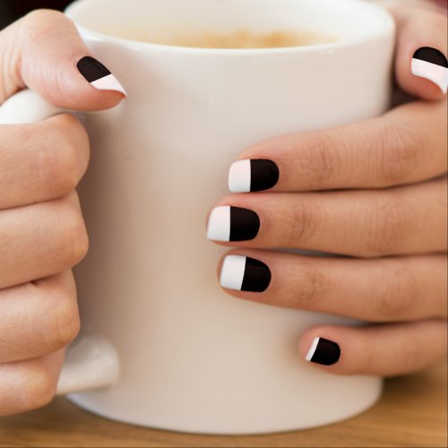 BLACK FRENCH MANICURE nails Minx Nail Art