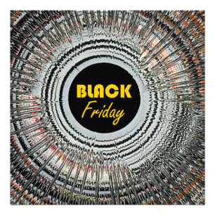 Black Friday advert with original spin art Photo Print