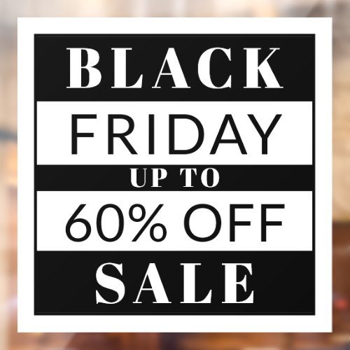 Black Friday Business Store Sale Discount Off Window Cling