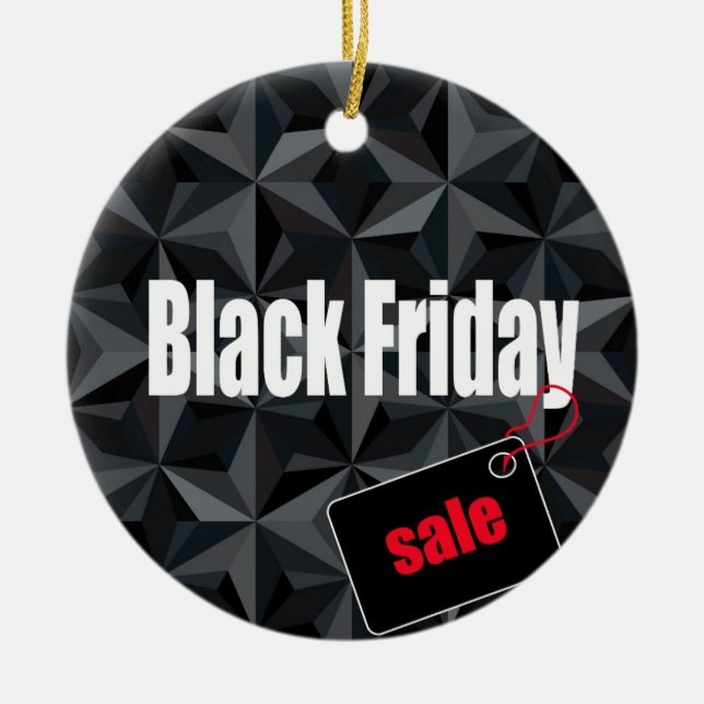 Black Friday Ceramic Ornament (Front)
