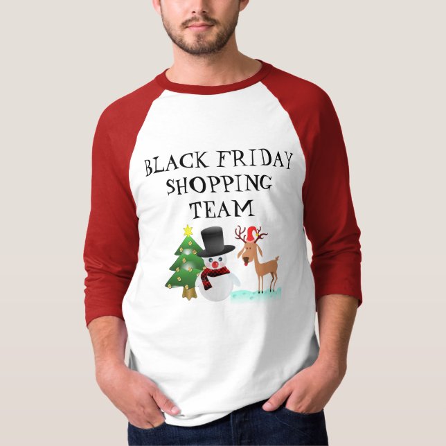Black Friday Christmas Shopping Team T-Shirt (Front)