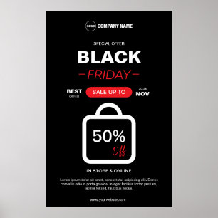 Black Friday Custom Logo Poster
