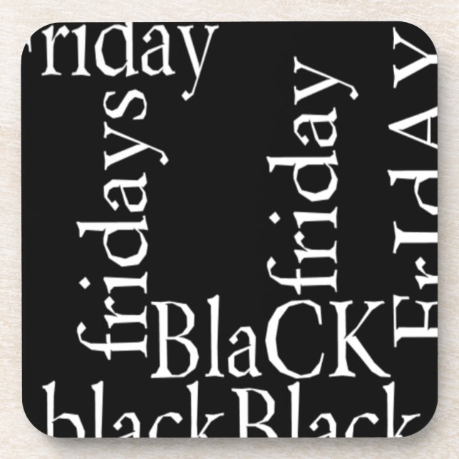 Black Friday Design Beverage Coaster (Front)