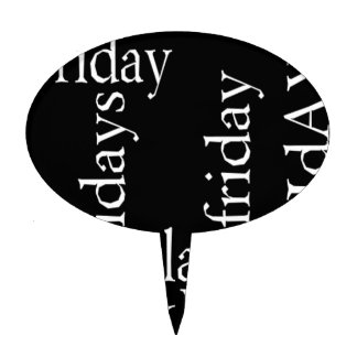 Black Friday Design Cake Topper