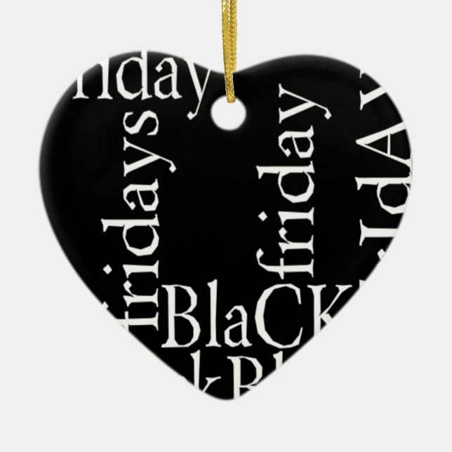 Black Friday Design Ceramic Ornament (Front)