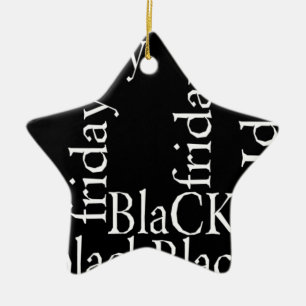 Black Friday Design Ceramic Ornament