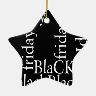 Black Friday Design Ceramic Ornament