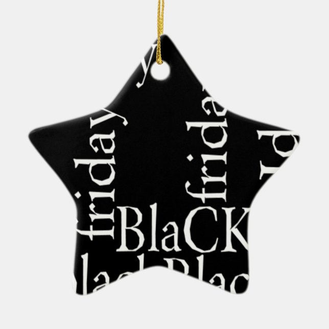 Black Friday Design Ceramic Ornament (Front)