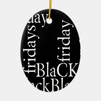 Black Friday Design Ceramic Ornament