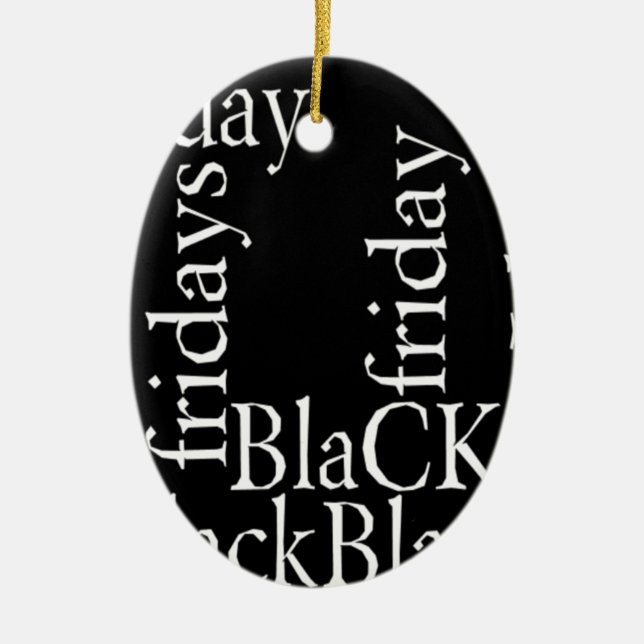 Black Friday Design Ceramic Ornament (Front)