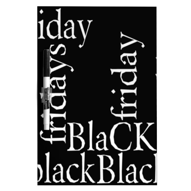 Black Friday Design Dry Erase Board (Front)
