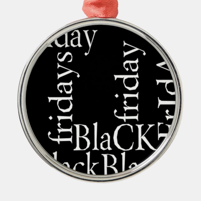 Black Friday Design Metal Ornament (Front)