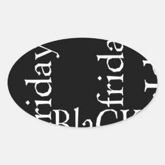 Black Friday Design Oval Sticker
