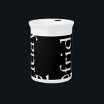 Black Friday Design Pitcher<br><div class="desc">Black Friday Design Why Choose the “Black Friday” Design? Get ready for the ultimate shopping event with our striking “Black Friday” design. Featuring bold white text that reads "Black Friday" against a sleek black background, this design captures the excitement and anticipation of one of the biggest shopping days of the...</div>