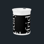 Black Friday Design Pitcher<br><div class="desc">Black Friday Design Why Choose the “Black Friday” Design? Get ready for the ultimate shopping event with our striking “Black Friday” design. Featuring bold white text that reads "Black Friday" against a sleek black background, this design captures the excitement and anticipation of one of the biggest shopping days of the...</div>